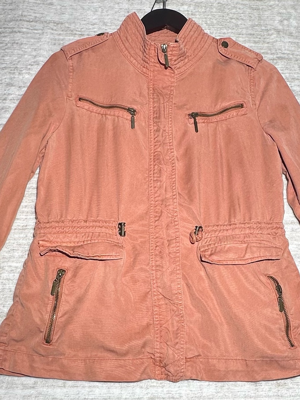 Max Jeans Women's Utility Jacket in Dusty Rose Pink